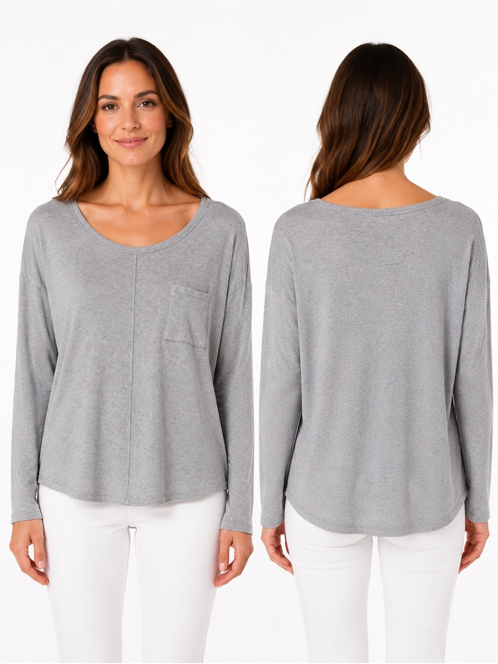 Matty M Heather Grey Top Sweater